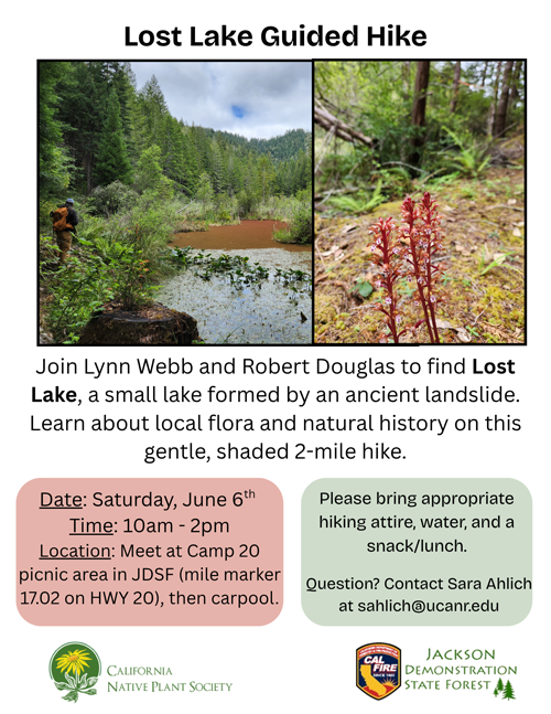 DKY CNPS - CalFire Guided Hike to Lost Lake in JDSF 